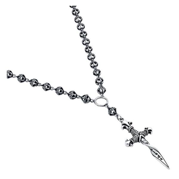 Colier argint 925 TWISTED BLADE cu sabie model Rosary [1]